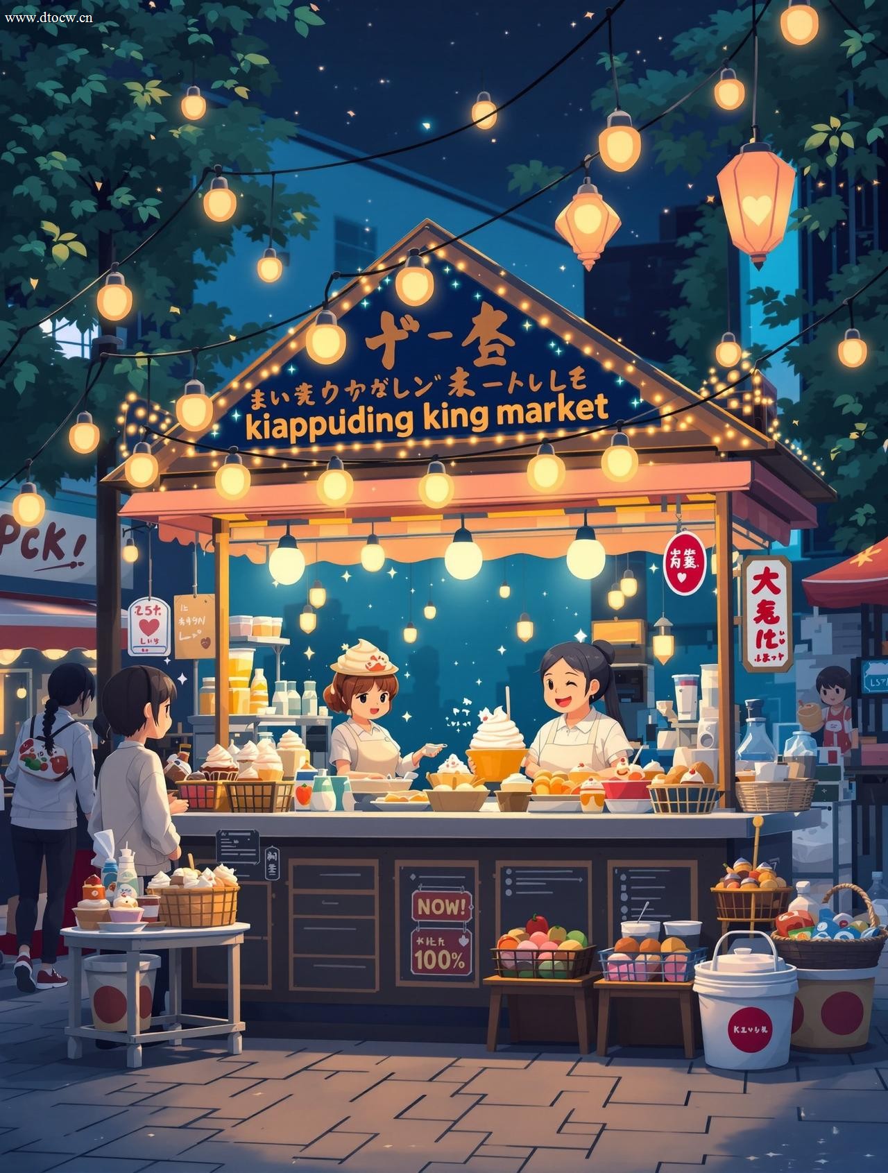 布丁夜市摊